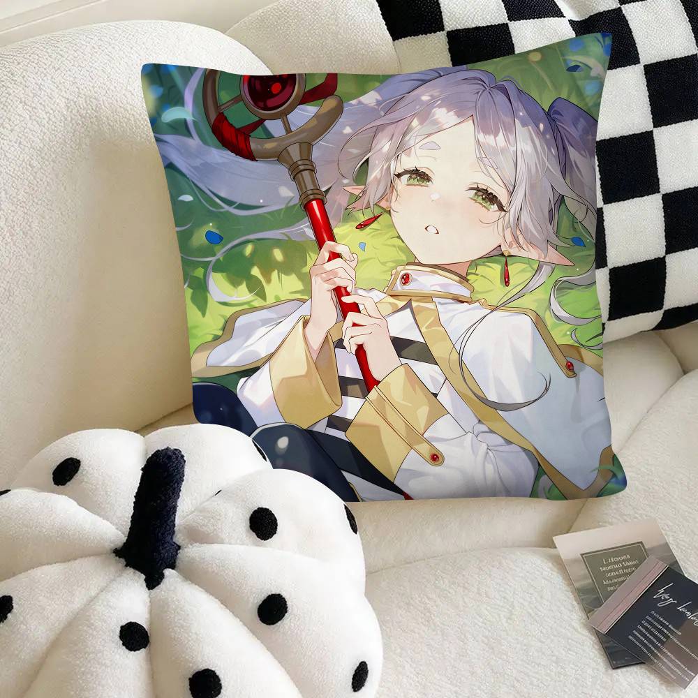 Frieren Anime Frieren Beyond Journey S End Pillow Case Square Pillow Bedroom Sofa Leisure Comfort Cushion Car Home Decoration