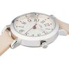 Fieldwork Analog Lovely Silver Leather Strap Watch, GY044-1, Women's, Beige