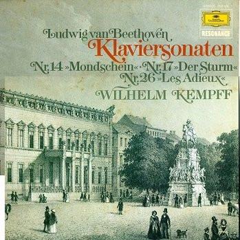 LP Record LUDWIG VAN BEETHOVEN - WILHELM KEMP - Klaviersonaten Nr. 14 Mondschein",  2535316 Deutsche Grammo 1978 Germany Classical Used