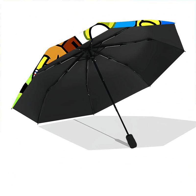 1pc SpongeBob Pattern Umbrella, Fashionable, Personalized, High-Value Folding Umbrella, a Must-Have for Summer, 8-Rib Durable Iron Frame, Tri-Fold Com