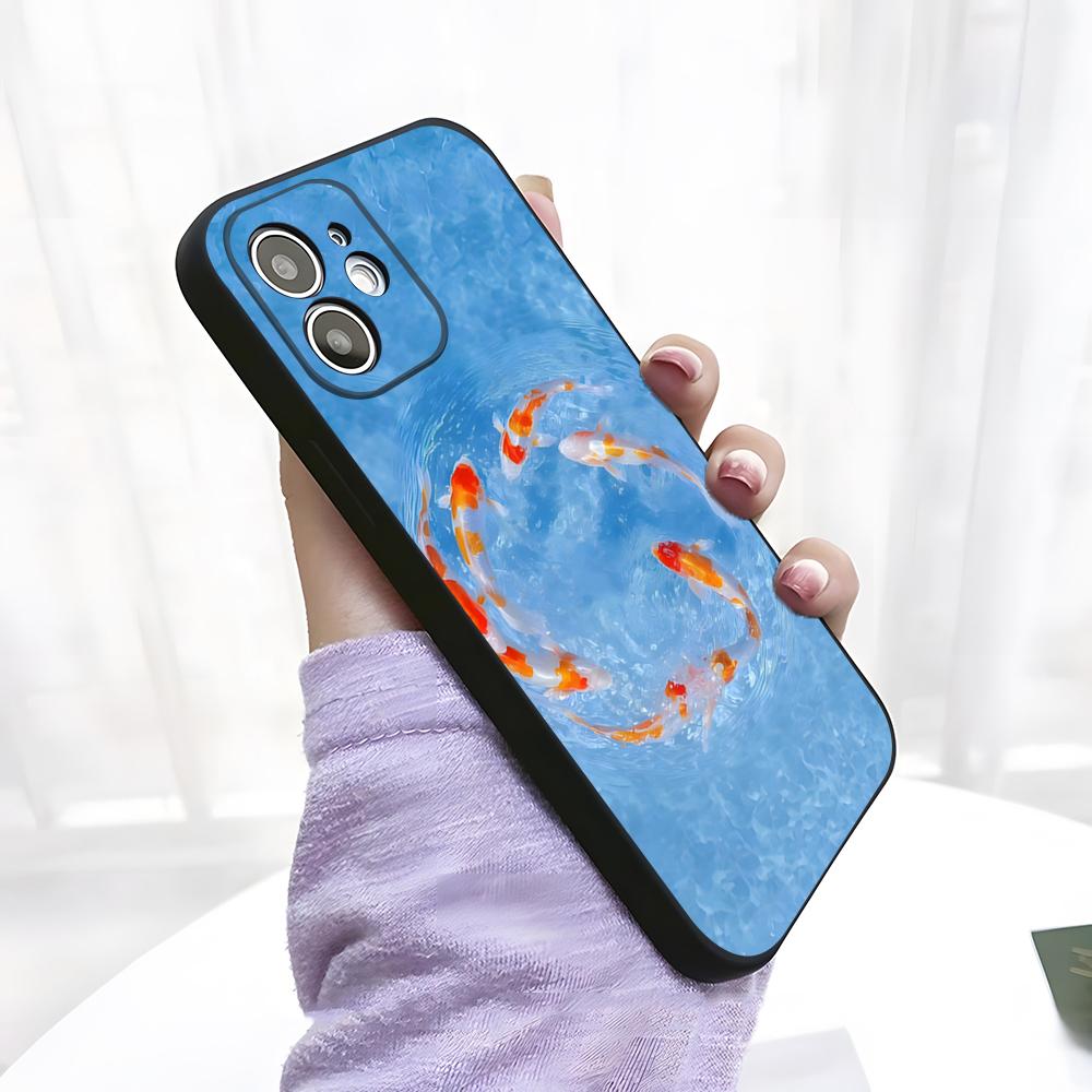 Funny Goldfish Phone Case For IPhone 17 Pro Max 15 Pro 16 14 Plus 12 13 Mini 11 Pro Shockproof Soft Cover