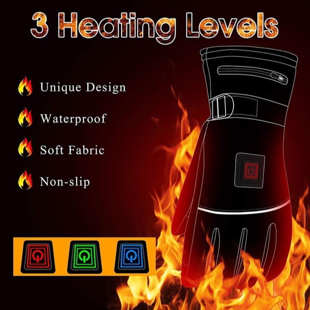 Hand Warmer Heated Gloves Waterproof Snowboard Ski Gloves Electric Thermal Gloves  Winter Outdoor