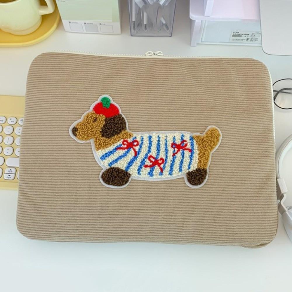 Sweet Tablet Sleeve Bag Cartoon Dog Girl Computer Bag Laptop Sleeve Bag  File Package