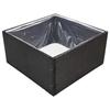 VidaXL Planter Black 80x80x40 Cm Woven Resin