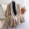 Luxury Brand Cashmere Women Floral Scarf Winter Warm Shawl and Wrap Bandana Pashmina Female Foulard Square Thick Blanket Poncho