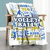 Ball5 Customize Text Blanket Multi-purpose Personalized Blanket Warmthful Decor Great for Bed Office Living Room Bedding All-Season Use
