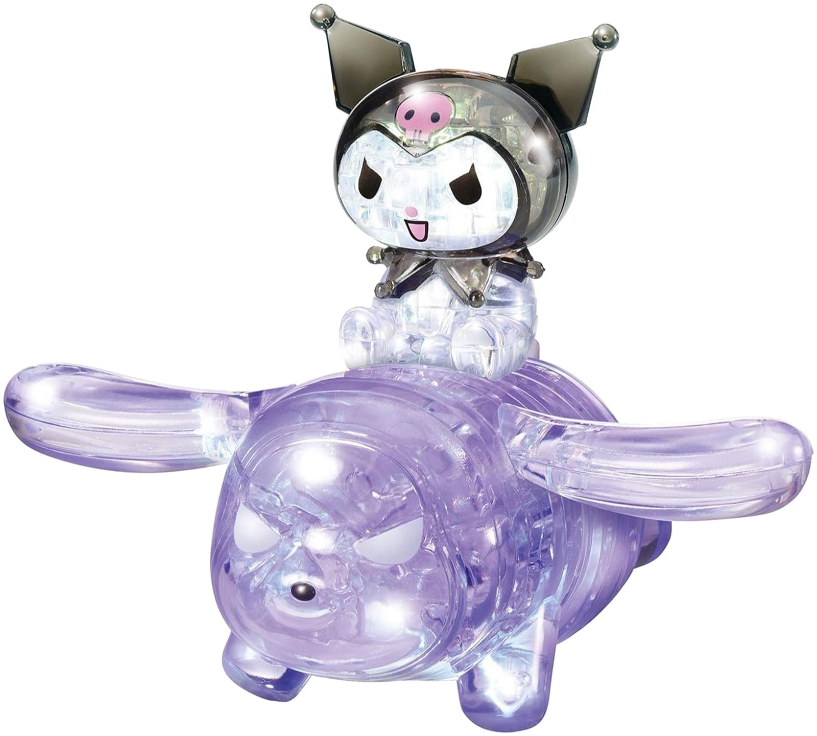 Hanayama 3D Jigsaw Crystal Gallery Sanrio Kuromi Figure Interior Decor Ages (HANAYAMA) [Transparent Puzzle] Crystal-Like 7+