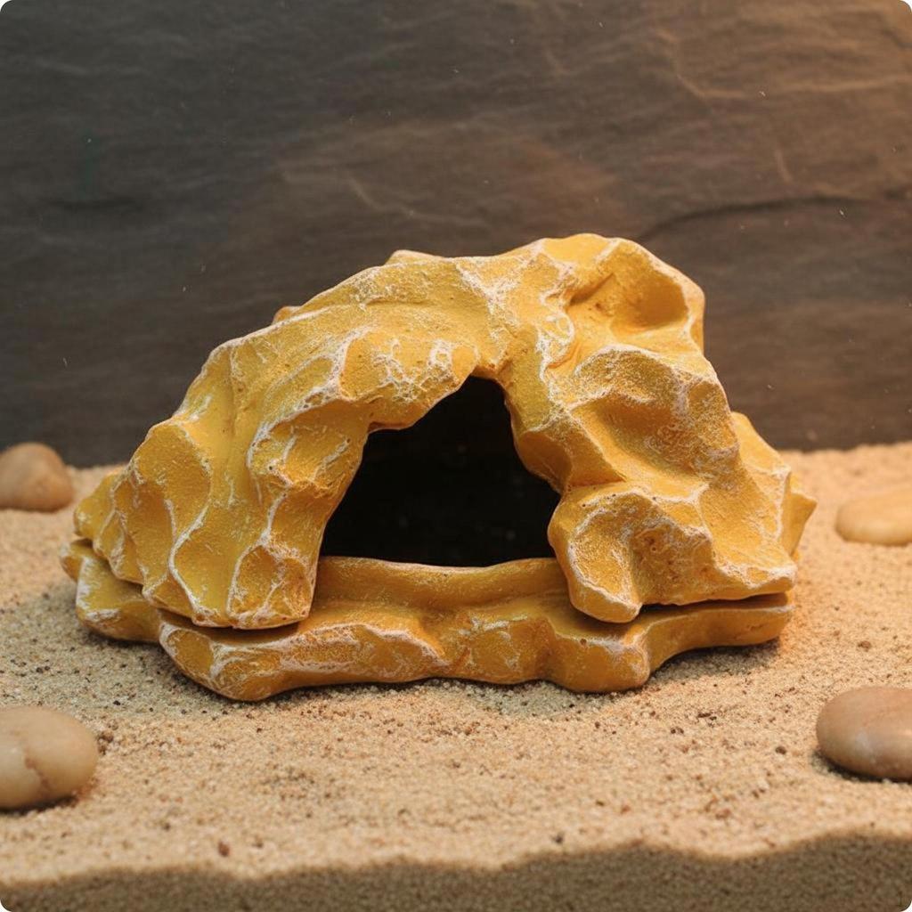 Reptile Rock Cave MultiUse Hide Easy to Cleansable Artificial for Terrarium,