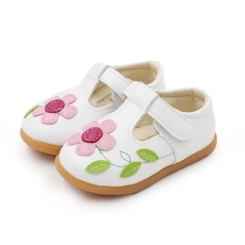 

Children Leather Shoes Sweet Chic Princess Shoes for Girls Walking Causal Hollow-out Kids Fashion Flat Shoes Non-slip Hook Loop 24