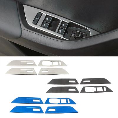 For Skoda Karoq 2017-2024 Car Interior Door Armrest Window Lift Switch Button Panel Cover Stainless Steel Trim Modify Sticker