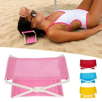 Vintage Strandliege Kopfstütze Outdoor Klappbare Strandkissen Tragbar Leicht Kompakt X-Rahmen Zusammenklappbar Kopfstütze Kopfstütze