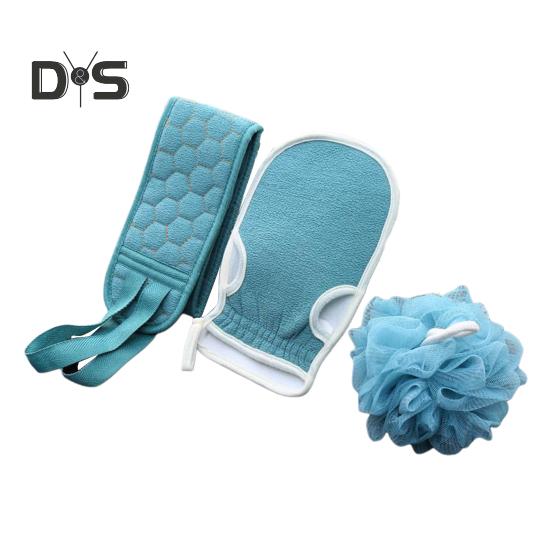 

3 шт./комплект банное полотенце спина скраббер мочалка грязевая варежка шарик для ванны удлиненный ремешок увлажняющие перчатки полный набор для ванны