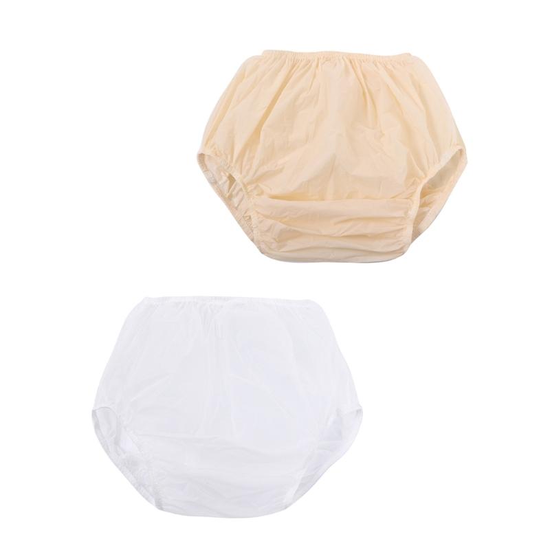 Leakproof Adult Diaper Cover Water Resistant Plastic Pants Incontinence Underwear Briefs Reusable Pull On Underpants