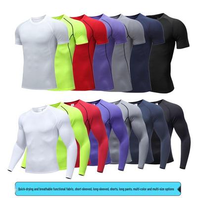 Schnelltrocknendes Kompressions-T-Shirt für Herren: Atmungsaktiv, Hohe Elastizität für Laufen, Basketball und Fitness.