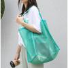 2 Large Mesh Totes for Beach & Travel – Sturdy Handles, Solid Color, Multipurpose Storage for Camping & Vacation