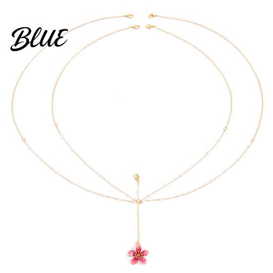 Tassel Waist Chain Chain Adjustable Sexy Style with Oil-Dropping Flower