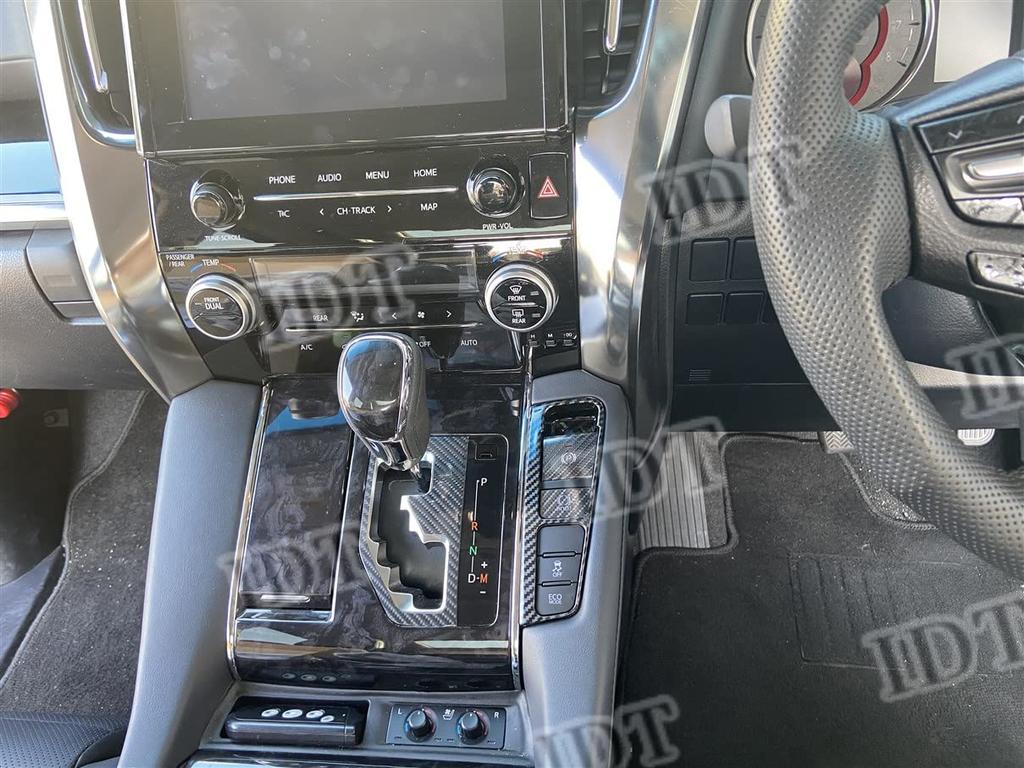 IDT 30 Series Alphard Vellfire Parking Switch Cover Trim Piano Black Interior Panel Interior Customized Parts (Parking Switch Piano Black)