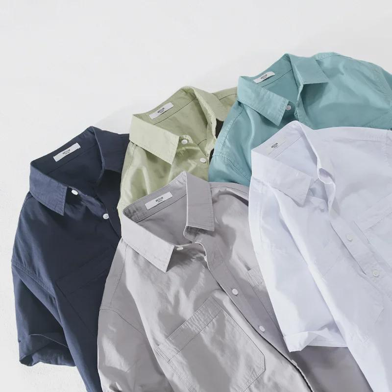 Men's Summer Casual Short-Sleeve Comfortable Loose-Fit Shirt - Versatile Fresh Workwear 706