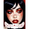 1pcs Shiny Freckle Face Temporary Tattoos, Sparkling Heart Freckle Waterproof Glitter Tattoos For Adults, Suitable For Daily Makeup, Festivals