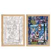 23cm/9.06in 3D Anime Motion Night Light Painting JOJO Peripherals Mirror Photo Lamp Bedroom Table Party Supplies Gift Decoration