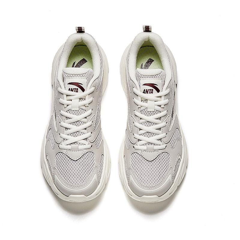 Anta Lifestyle Series OG800 Classic Versatile Non-Slip Breathable Low-Top Casual Shoes Women Casual Shoes Gray 922538821-2