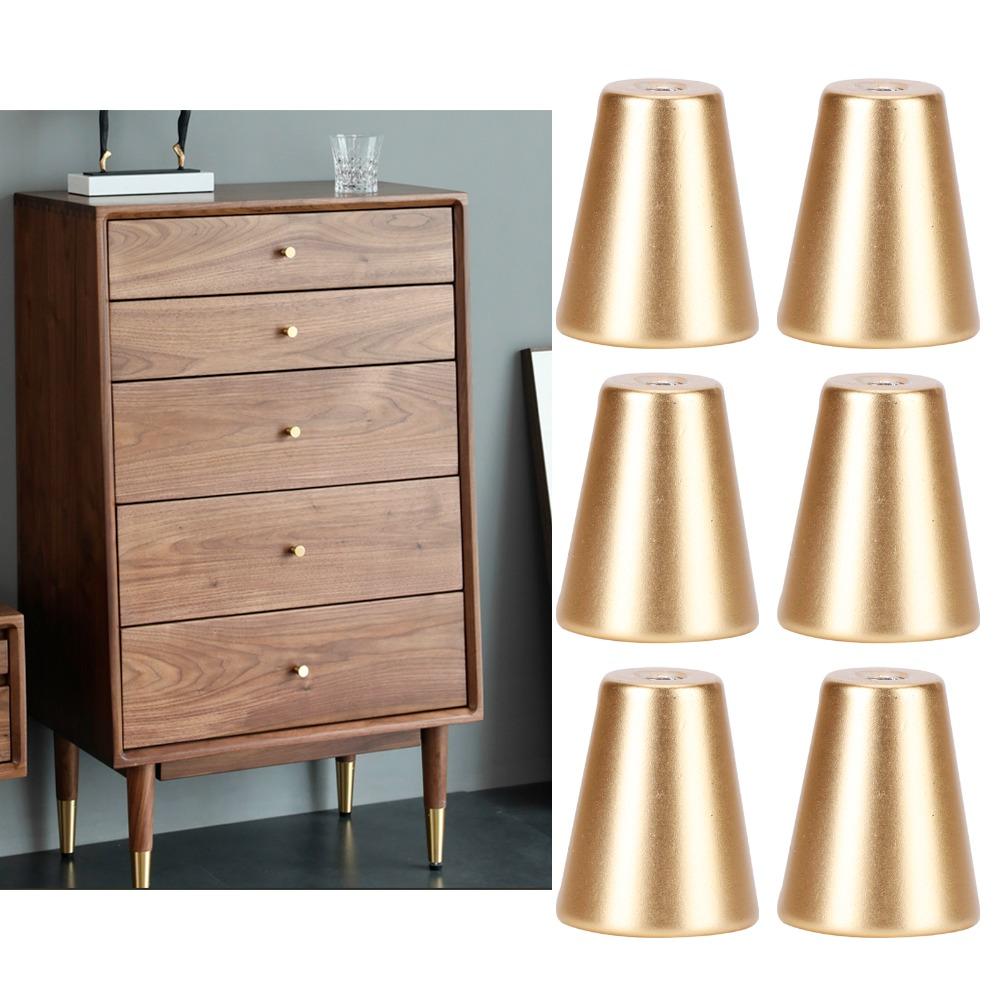 6pcs Cone Shape Cabinet Handles Aluminum Door Handles Modern Drawer Pulls  Cupboards