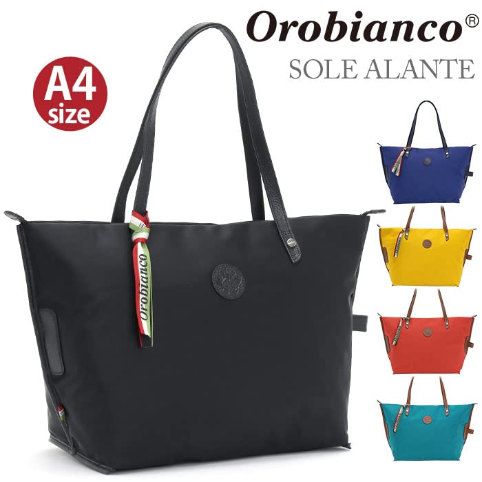 Tote bag genuine B5 size compatible Yellow [Orobianco] [SOLE ALANTE_Giallo/Sole Calante_Giallo] No.92622 Women's