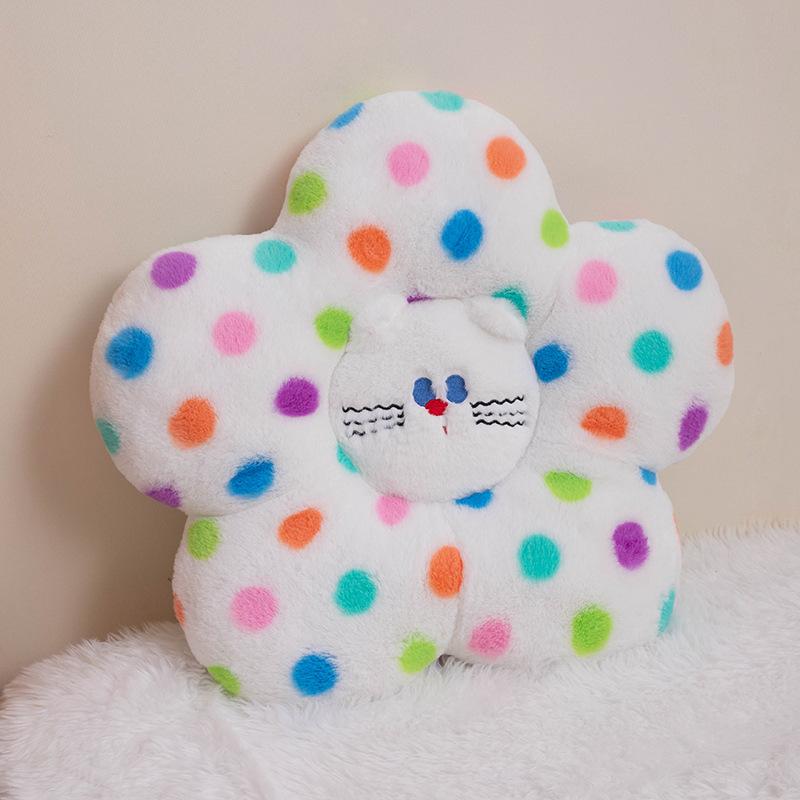 Lehi Polka Dot Cat Pillow Car Pillow Plush Toy Dopamine Powder Rabbit Sofa Cushion Creative Girls