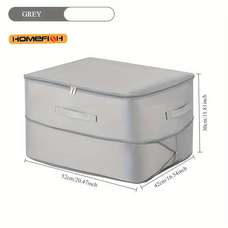 

Heavy-Duty Self-Compressing Storage Bag Portable Organizer for ClothesBlankets & Quilts Ideal for Closet Organization серый