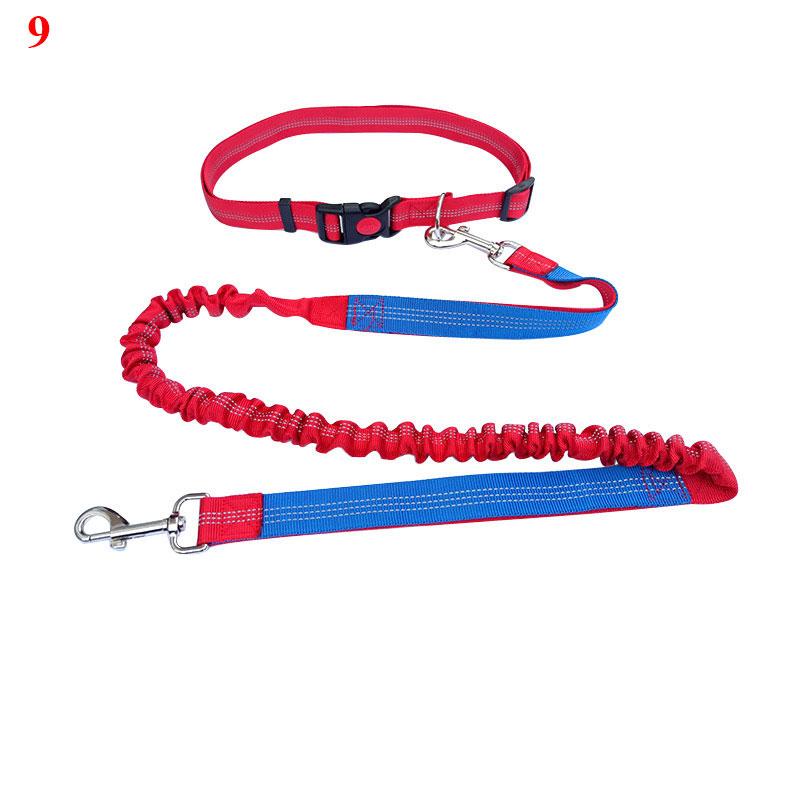 Adjustable Hand Free Dog Leash for Dog Pet Walking Running Jogging Dog Leashes Waist Belt Chest Strap Traction Rope Pet Collars