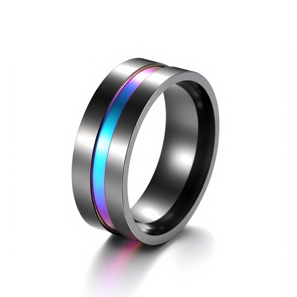 12-Piece Rotating Fidget Chain Ring Set In Stainless Steel