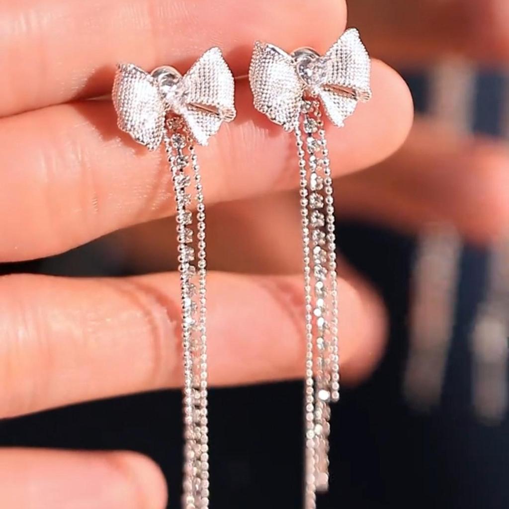Sweet Dream Flowing Light: Super Fairy Bow Tassel Stud Earrings 2026 – Unique and Beautiful Accessories for Women