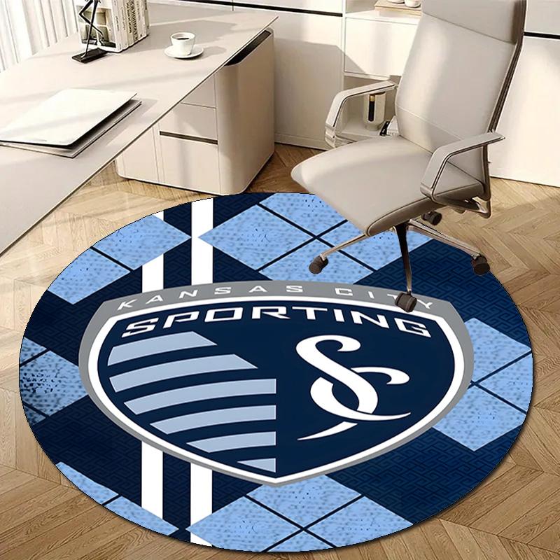 1pc Football Team (79) Design Printed Area Round Carpet for Bedroom Living Room Home Decor Rugs Mat Non Slip Mat Rug for Bedside