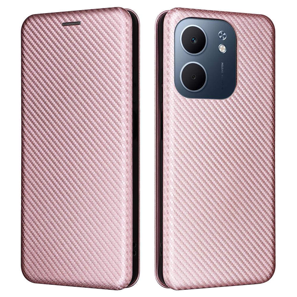 For Oppo A5x 5G/4G Case Carbon Fiber Texture Drop-Proof PU Leather Phone Cover