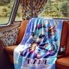 Fantasy Dragon With Colorful Scales And Flowers Blanketcustomizable With Your Namecomfortable And Stylish Perfect For Travel Beds Chairs Offices Sofas
