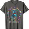 T-Shirt Unisex Awareness Nastro di Lotta per Tutte le Cause del Cancro