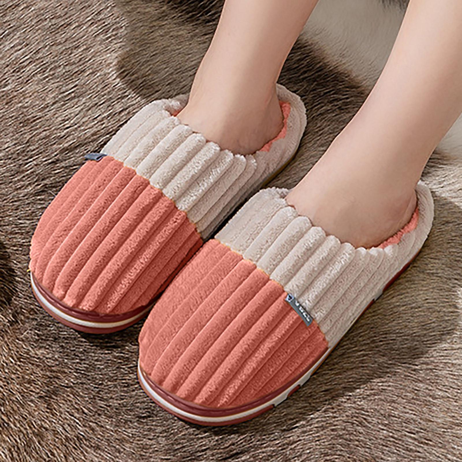 

Кошачьи тапочки, плюшевая обувь для женщин, тапочки из мягкой хлопчатобумажной ткани на платформе 38 розовый