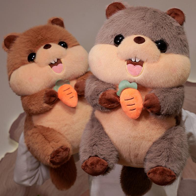 Plush Capybara Stuffed Toy Cute Groundhog Plush Kawaii Animal Pillow Children Birthday Christmas Gift Pufferfish Doll Kids Toys