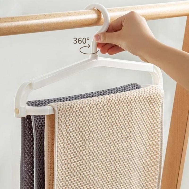 Non-Slip Rotating Folding Hanger Widening Thick Support Stretchable Clothes Drying Rack Space Saving Extensible