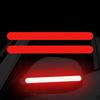 4pcs Car's Strong Reflective Warning Stickers Mirror Film 16cm Safety Belt Rear Bright Reflection Scratch Cover Decorative Strip