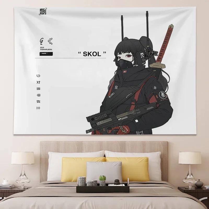 Japanese Teen Room Decoration Posters and Prints Kawaii Anime Large Tapestry Bedroom Wall Murals Customizable