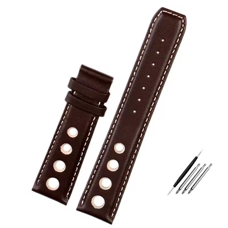 Genuine Leather bracelet For tissot 1853 Sport Watch accessories band Racing PRS516 T91 1853 Top layer cowhide 20mm chopin strap