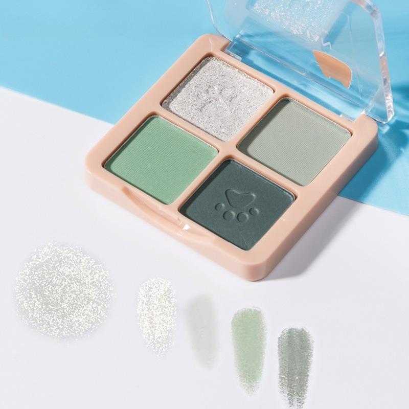 1/4 Χρώματα Pearlescent Παλέτα Σκιών ματιών Ματ Γήινο Χρώμα Σκιά Ματιών Shiny Sequins Eye Shadow Pigments Μακιγιάζ ματιών μεγάλης διάρκειας