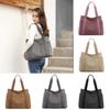 Canvas Tote Bag For Women With Zipper Pockets And Retro Style For Daily Use