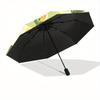 1pc Floral Patchwork Automatic Umbrella   Auto Open/Close Folding Umbrella with  8 Rib Frame, 3 Fold Compact Umbrella for Men & Women, 72