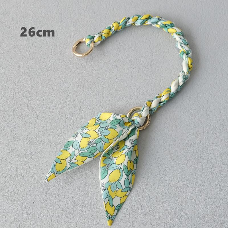New Fashion Spring Woman Handbag Accessory Part Chains Detachable Replacement Floral Print Silk Strap Women DIY Chain Bag Handls