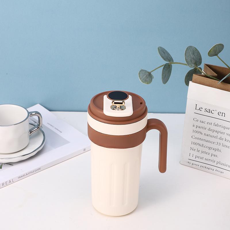 High-value 316 Stainless Steel Smart Mug Lightweight Office Coffee Cup with Handle Outdoor Use Student Travel Mug
