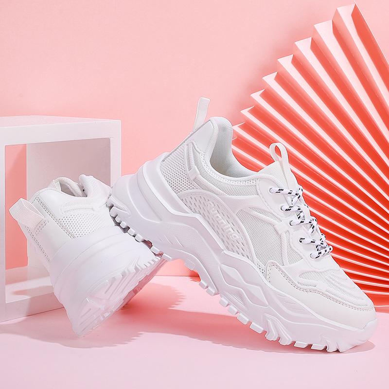 Women Shoes Breathable Casual Thick Sole Sneakers for Men Trainers Platform Shoes Couples Lightweight