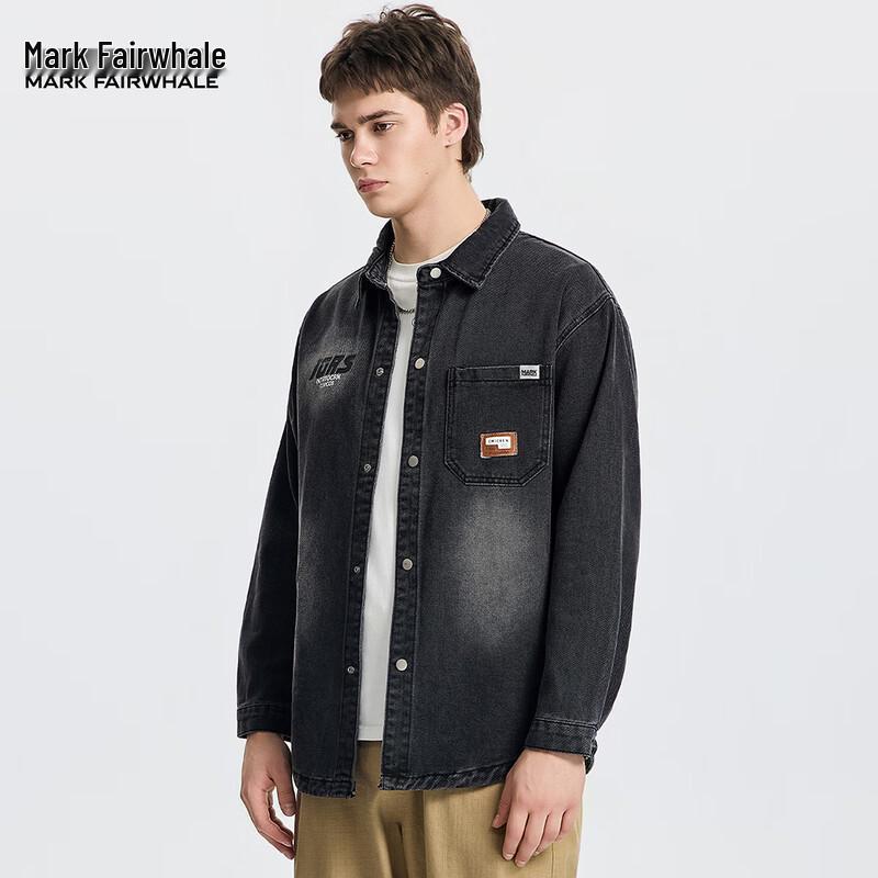 

Мужская джинсовая куртка Mark Fairwhale с лацканами и надписью 3XL
