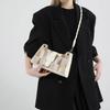 2025 New Popular Contrasting Color Small Bag Women's Autumn Casual Texture Messenger Bag Foreign Style Design Shoulder Small Square Bag